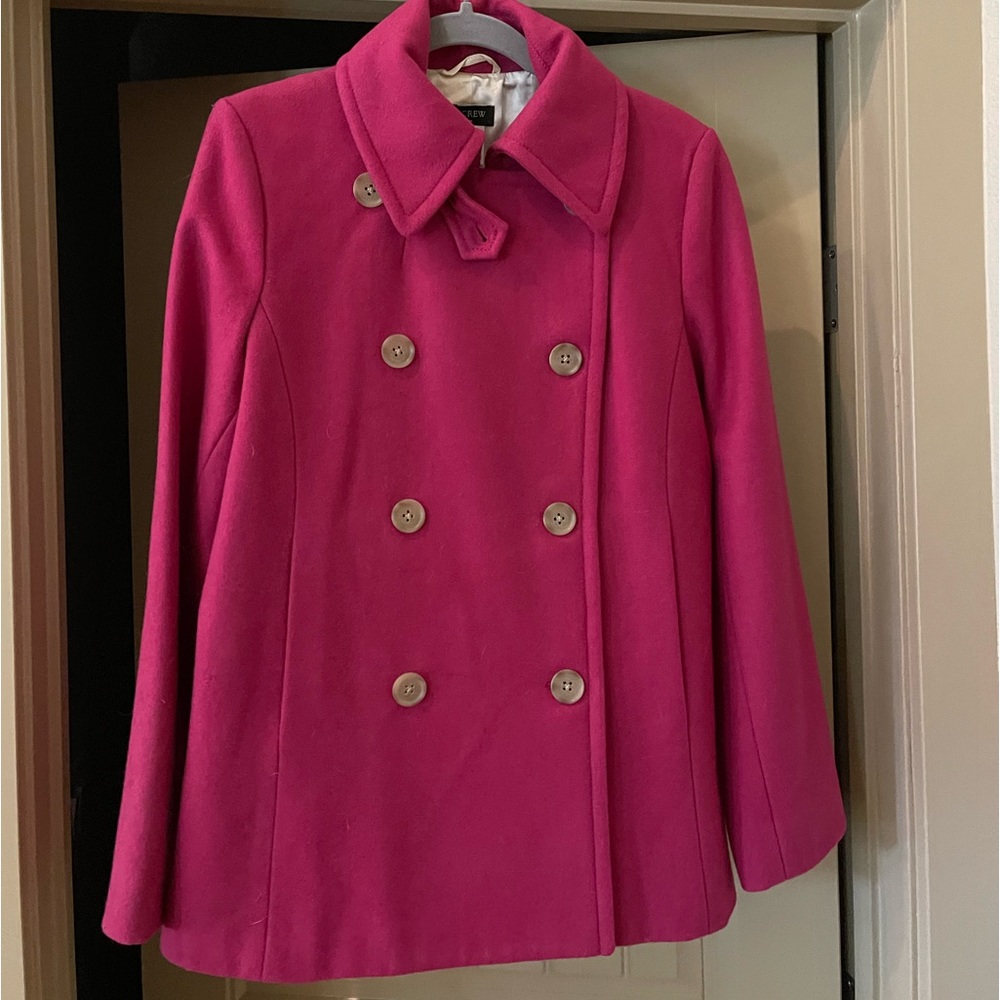 JCtew women’s hot pink pea coat